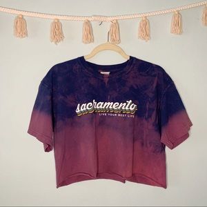Sacramento Dip Dyed Crop T-shirt